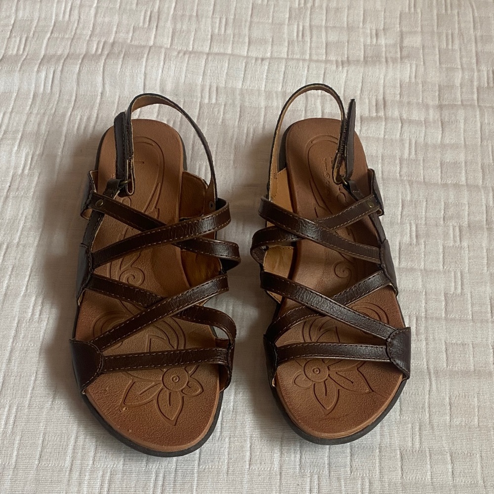 B,O,C Brown Strappy Slingback Sandals